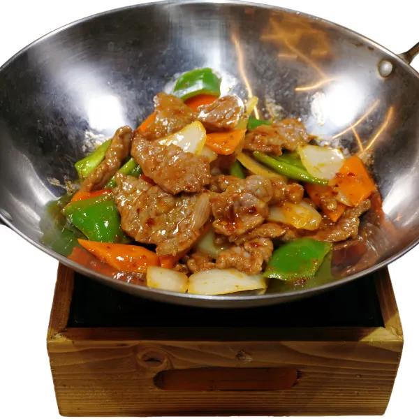 Sartén de ternera picante