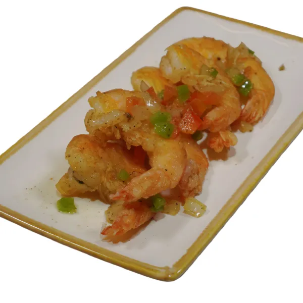 Langostinos fritos con sal y pimienta